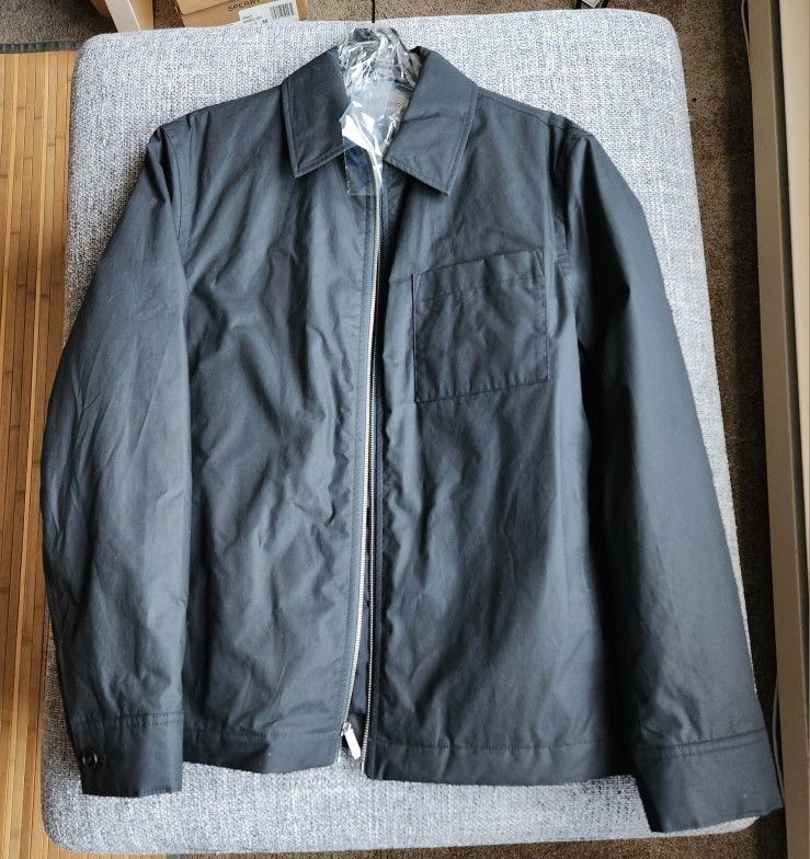 Vince Insulated Cotton Poplin Jacket Mens Size MEDIUM BLACK