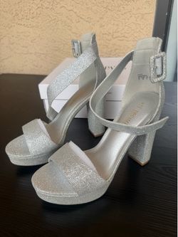 Silver high heels