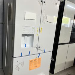 GE ENERGY STAR 25.7 Cu. Ft. French-Door Refrigerator In White.