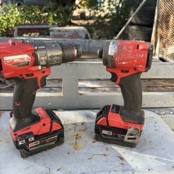 Milwaukee hammer drill and quarter inch impact