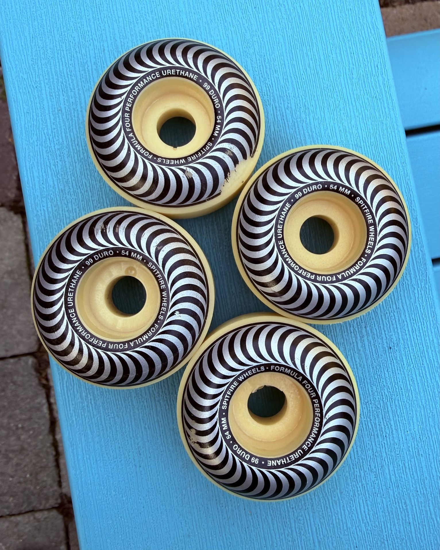 Spitfire Formula Four Classic Skateboard Wheels - 54mm 99a Still Look Brand New