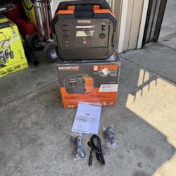 Generac 1600W Output / 3200 Peak 2106Wh Portable Battery Power Station with Push Button Start and Solar Charging - GB2000