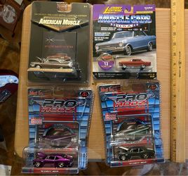 Vintage Die-Cast Muscle Car Lot – American Muscle, Johnny Lightning & Maisto Pro Rodz