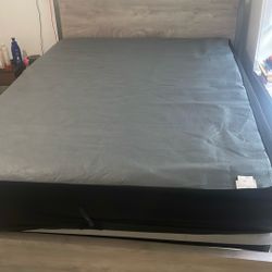 Queen size bed and frame 