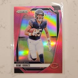 Rome Odunze Prizm Pink Rookie Football Card Bears