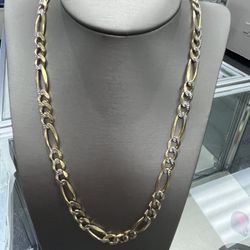 Figaro Chain 14k Gold 43.3 Grams 