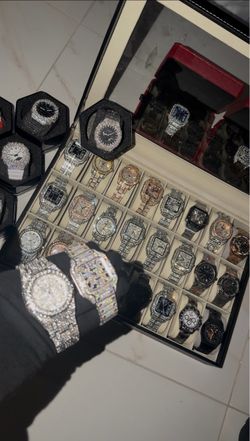 Luxury Designer Automatic Stainless Steel Iced Out Buss Down/ Bust Down  ‘Moissanite Style’
