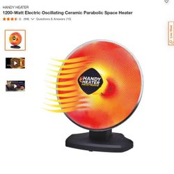 1200-Watt Electric Oscillating Ceramic Parabolic Space Heater