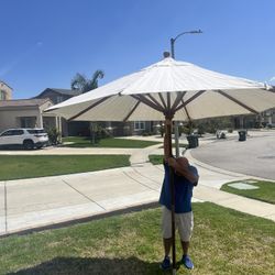 large wood umbrella