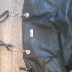 Authentic Stone Mountain Black Leather Bag 