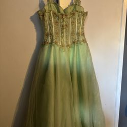 Beaded Princess Prom Dress