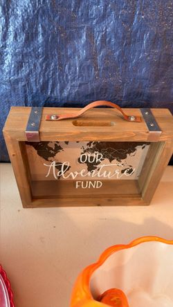 Our Adventure Fund Wooden Coin Bank