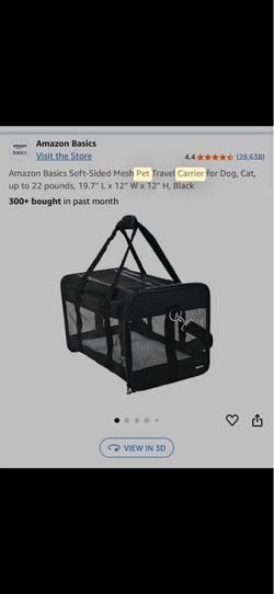 Amazon Basics Soft-Sided Mesh Pet Travel Carrier