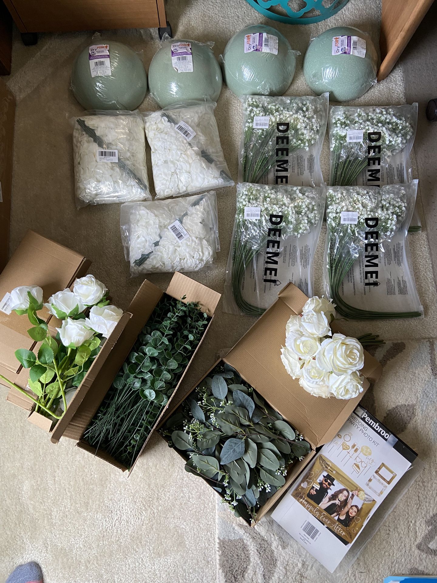 Wedding Floral Bundle With Extra Photo Booth Props