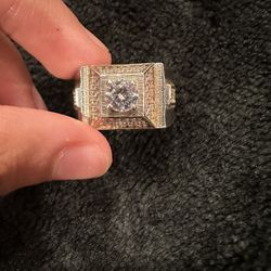 Sterling Silver Moissanite Ring