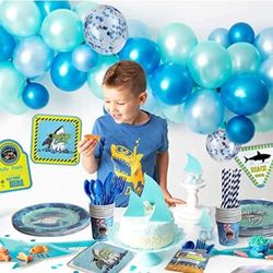 Ocean / Shark Lovers! Party Supplies for 16 Pax - 191 Pcs!!