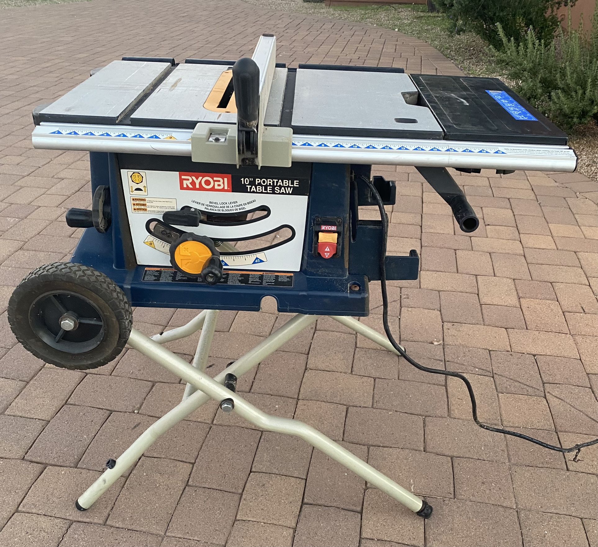 Ryobi Portable 10” Folding Table Saw 15amp