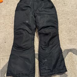 Swiss Tech Kids Unisex Youth Snow Pants Black Size M 7/8