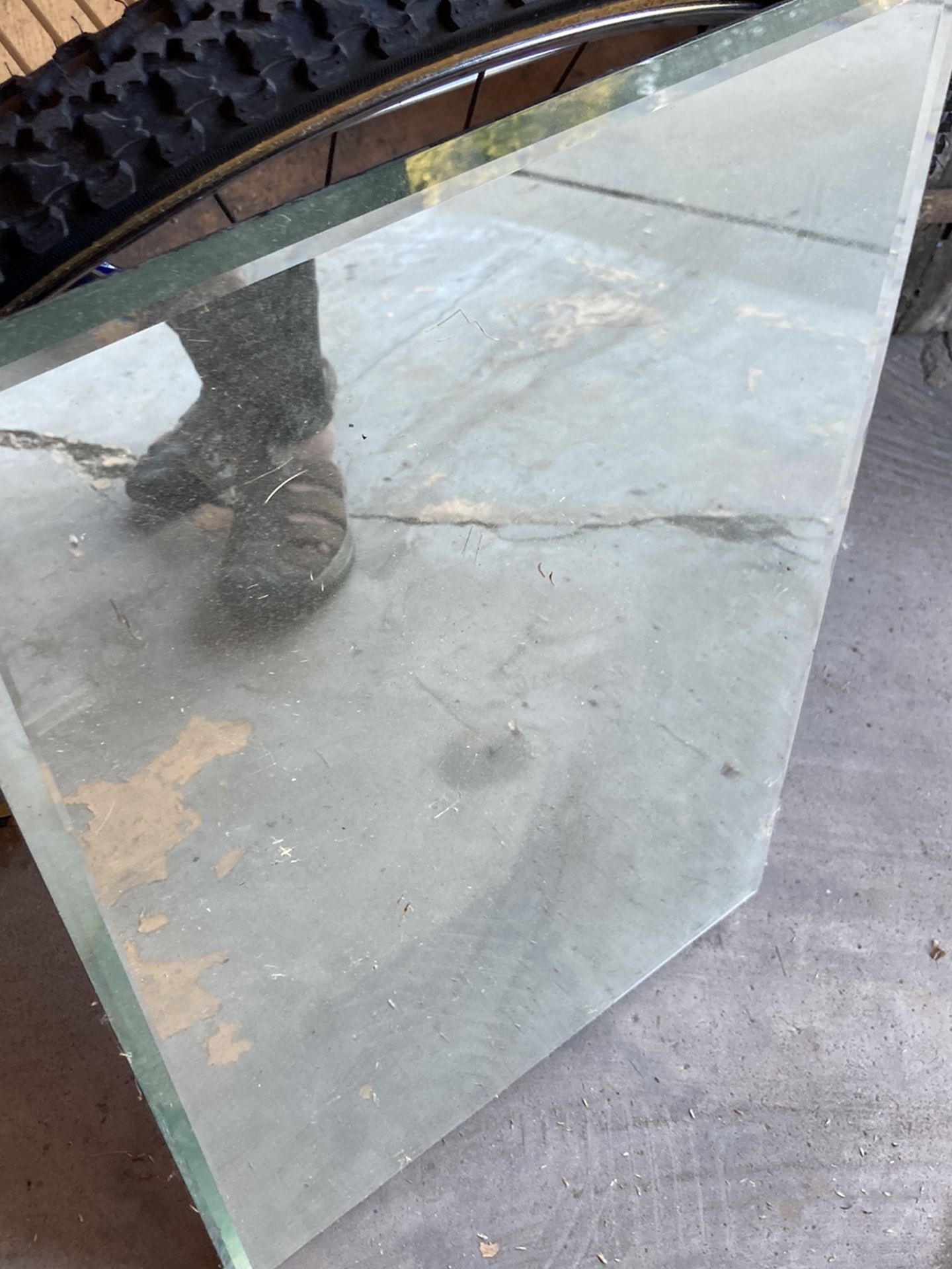 Vintage beveled mirror