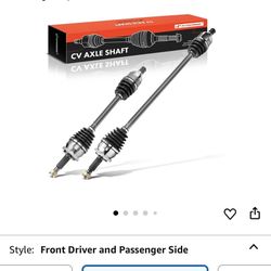 A-Premium Pair (2) Front CV Axle Half Shafts Assembly Compatible with Hyundai Sonata 2011 2012 2013 2014, L4 2.4L Gas, Automatic Transmission, Driver 