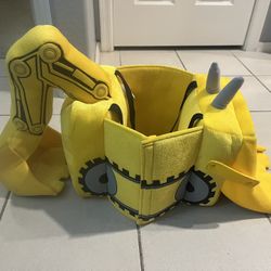 Kids Plush Excavator Construction Costume w/ shoulder straps