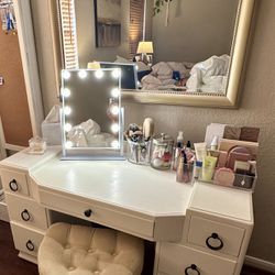 Antique vanity And Stool