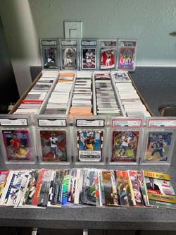 Football card collection includes everything in photos 1990s-current