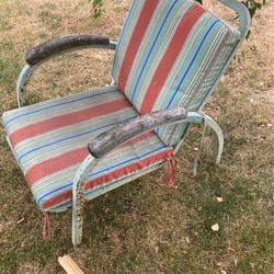 Antique Metal Outdoor Chair. Fab Arms