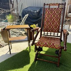 Free Mid Century Rocking Chair, Side Table, Sewing Chair 