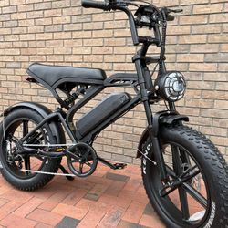 Full Suspension Electric Ebike(Retro 70’s Style) 1000 Watt Motor 1000 Peak, 28mph, 15ah Battery (Removable), Color Screen, Hydraulic Brakes