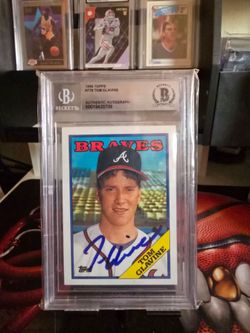 1988 Topps Tom Glavine Rookie RC #779 Signed Autograph BAS Beckett Slabbed HOF