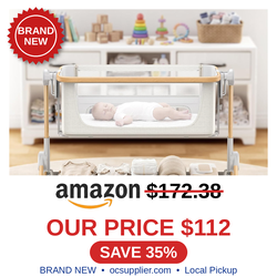 ANGELBLISS Baby Bassinet, One-Click Folding Bedside Bassinet with Carry Bag