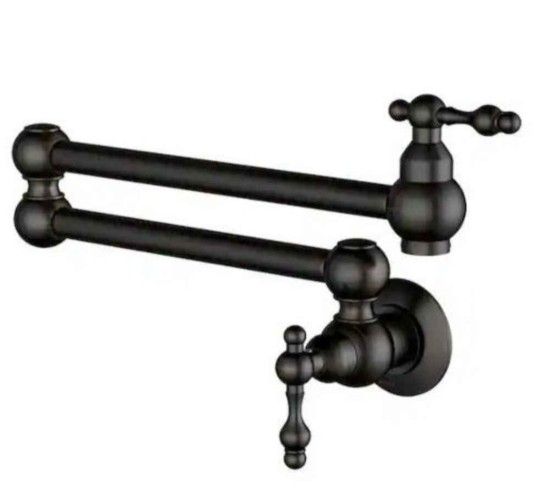 Sturdy Solid Brass Elegant Kitchen Pot Filler In Bronze