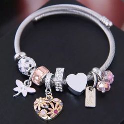 Stainless Steel Jewelry DIY Charm Bracelet For Women,Kids Lovely Bracelets