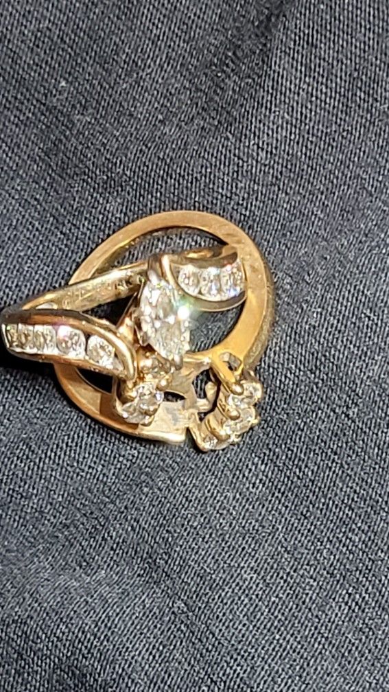 Diamnonds Are Highest Quality,.ñ2 Pice Engagement Set