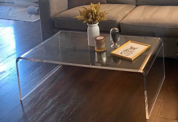 CB2 Peekaboo Acrylic Coffee Table — Great Condition
