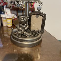 Royal Limited Silver Pewter Baby Picture Frame With Music Box
