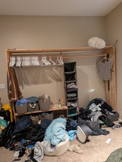 FREE 8 foot long wooden wardrobe