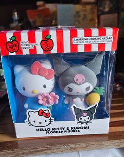 Hello Kitty & Kuromi Flocked Figures