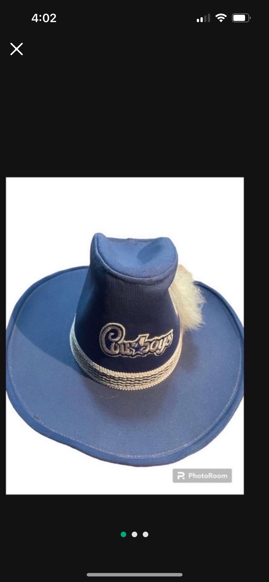NFL Dallas Cowboys Vintage Rare 70's-80's Cowboy Hat Western Medium Made in USA