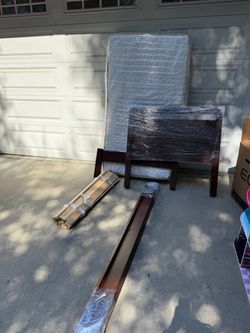 Twin bed and frame