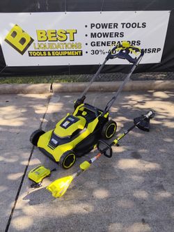 Ryobi 40V Self-Propelled Mower and String Trimmer