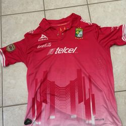 Club Leon Pirma 2014 Away Pink Soccer Jersey Camisa Men’s Size 2XL Liga MX