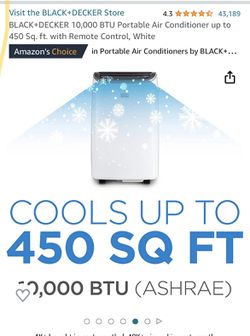 Black And Decker Portable Air conditioner 10 000 BTU (Pbpact10wt) for Sale  in Santa Clara, CA - OfferUp