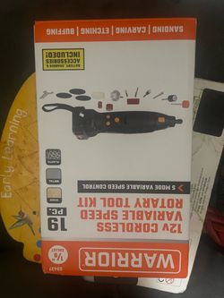 Warrior 12v Cordless Variable Speed Rotary Tool Kit 19 PC