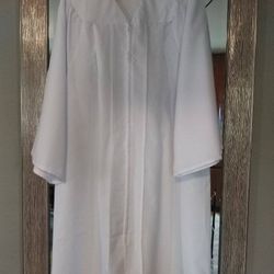 White Graduation Gown