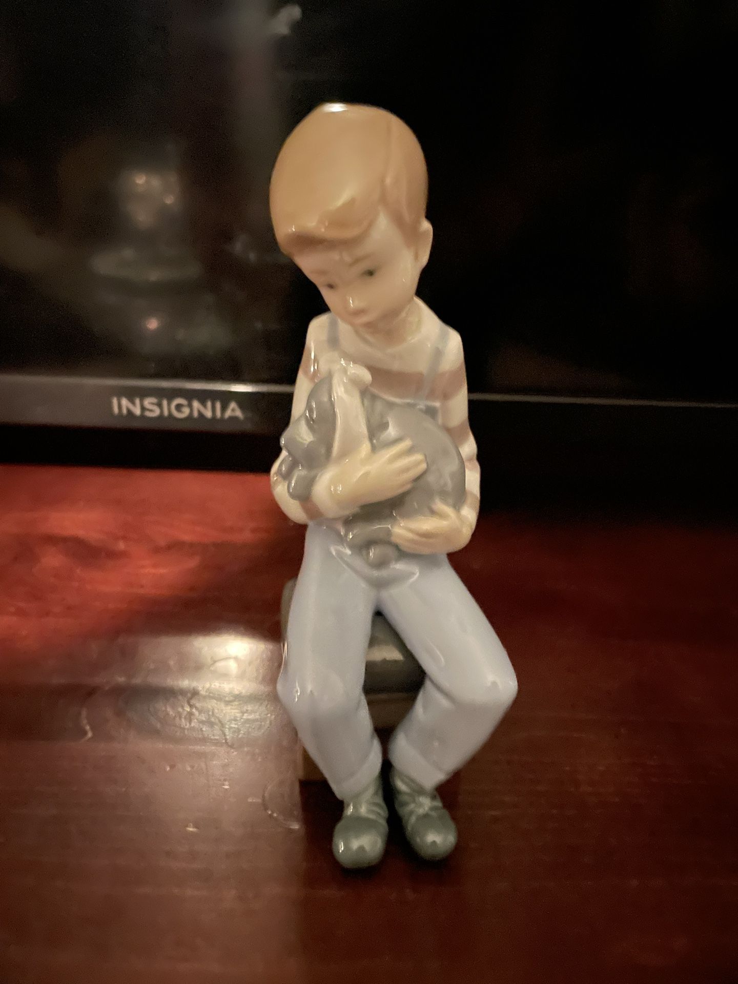 Lladro - Boy With Dog Figurine