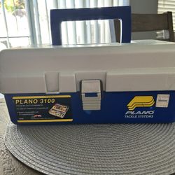 Vintage Plano Single Tray Fishing Tackle Box Excellent Condition Stickers Intact