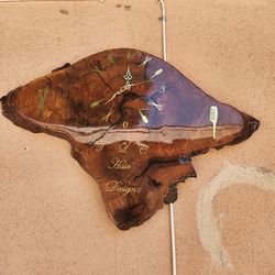 Clock for stilista o barber shop solid wood working