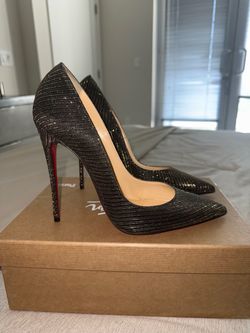 Christian Louboutin Black/Gold Glitter So Kate
